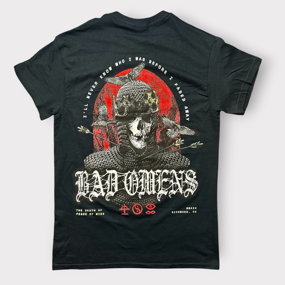 Bad Omens The Death of Peace of Mind Black Graphic T-Shirt Small Sumerian Record